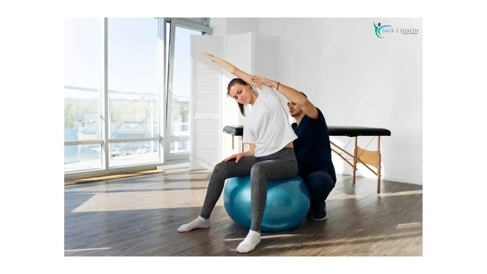 Physical therapist helping a patient correct compensatory movement in Sterling Heights